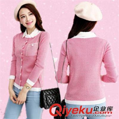 女式毛衣 針織衫 批發2015秋裝新款 韓版時尚開衫女針織衫 豎條紋長袖半高圓領毛衣圖片|女式毛衣 針織衫 批發2015秋裝新款 韓版時尚開衫女針織衫 豎條紋長袖半高圓領毛衣產品圖片由漢川市金玉韓版服裝店公司生產提供-企業庫網